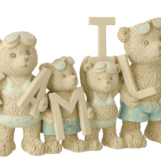 Beer Strandfamilie Polyresin Beige/Lichtblauw