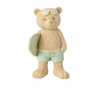 Beer StrandJongen Polyresin Beige/Lichtblauw Large