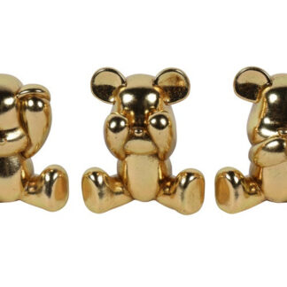 Beer Horen, Zien, Zwijgen Goud Set van 3