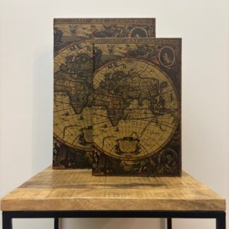 Deco Boekendoos set Wereldkaart