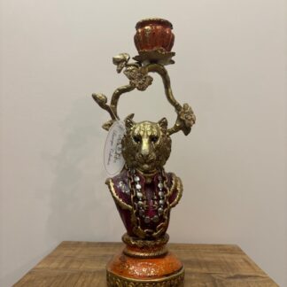 Kandelaar Leeuw Polyresin