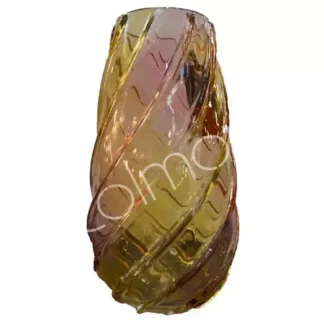 Vaas Swirl Geel/Roze/Paars Glas