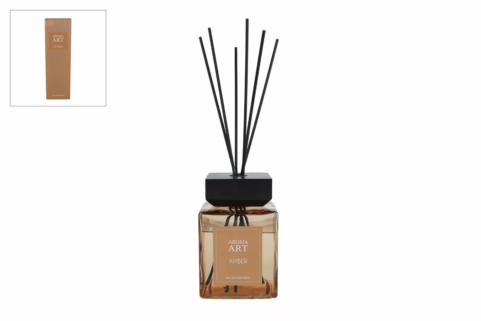 Diffuser Set Aroma Art Amber 800ml - Afbeelding 2