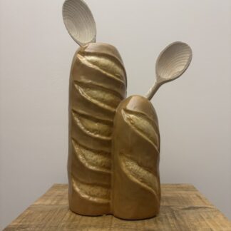 Vaas Baguette Keramiek Bruin